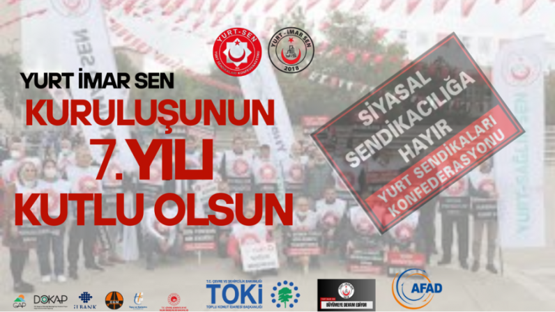 YURT İmar-Sen 7. Kuruluş Yıl Dönümü Kutlama Mesajı