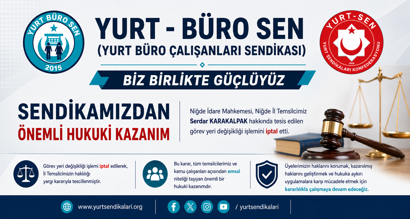 YURT – Büro Sendikamızdan Önemli Hukuki Kazanım